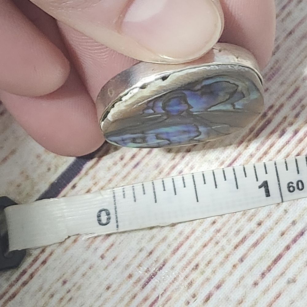Handmade Oval Abalone Shell Handmade Ring - Picture 6 of 6